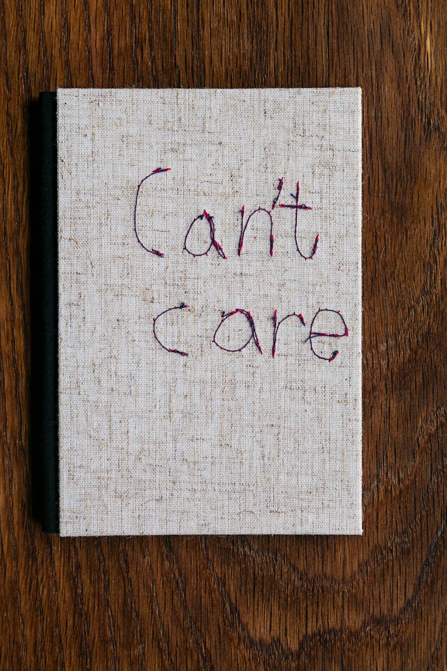 Can't Care - one of a kind hand made notebook